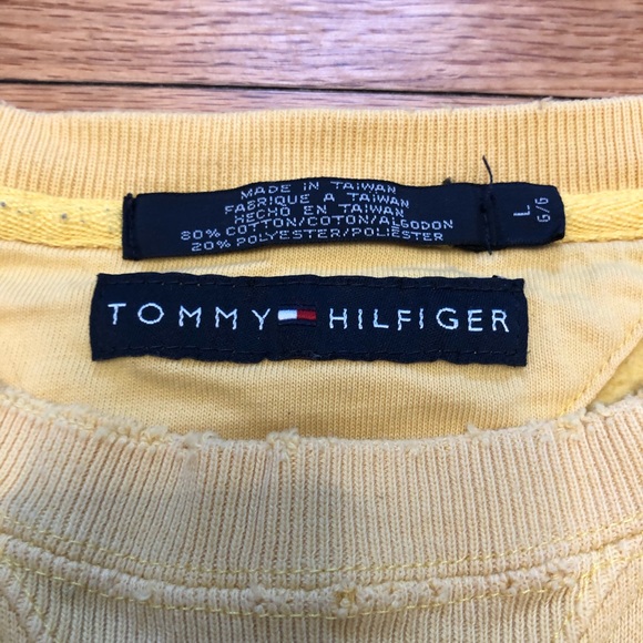 Vintage Yellow Tommy Hilfiger Sweatshirt - Picture 3 of 9